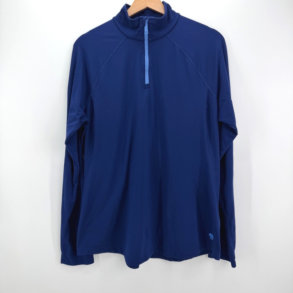 Mountain Hardwear Pullover Womens XL Blue Gorpcore 1/4 Zip Thumbhole Athletic